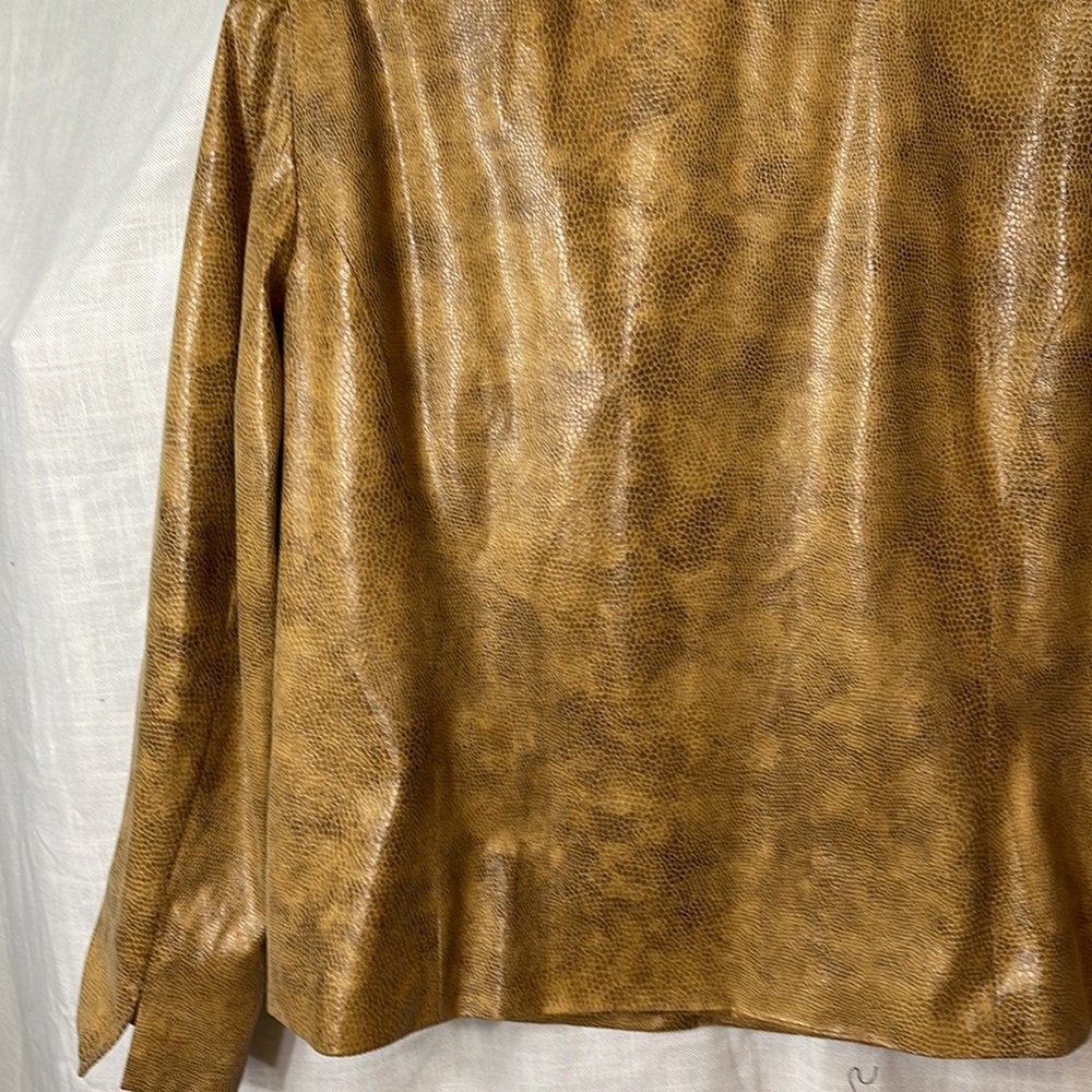 JM Collection Textured Zipper Jacket - Picture 12 of 12